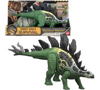 Mattel - Figurine de dinosaure - Grand Stégosaure Géants Féroces - 2 attaques, évolution - JKL85