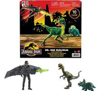 Mattel Jurassic World Ian Malcolm avec dinosaures et accessoires