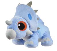 Mattel Jurassic World : La Colo du Crétacé Peluche Spinoceratops sonore, jouet doux avec sons, pieds lestés, espèce hybride herbivore sino-spino HMK61