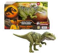 Mattel Jurassic World: La théorie du chaos Netflix - Ceratosaurus Rugissement Féroce Figurine de dinosaure avec son et attaque par morsures en continu, jouet articulé et jeu numérique, HTK74