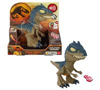 Mattel Jurassic World: La théorie du chaos Netflix - Chomp Chomp Allosaurus Méga Rugissement, figurine avec sons et mâchoires à tendons extensibles, niveaux de rugissement croissants, HVB45