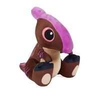 Mattel Jurassic World : Peluche phosphorescente Parasaurolophus de la Théorie du chaos, poupée en tissu de 25 cm à collectionner, HWD81