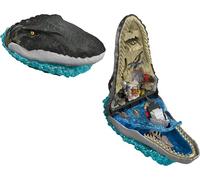 Mattel Jurassic World Rebirth Deluxe Mosasaurus Ensemble de jeu avec 7 fonctions interactives, 7 effets sonores et 6 micro figurines, se replie pour le transporter et le ranger