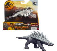 Mattel Jurassic World Strike Attack Jouet dinosaure avec action unique et articulations mobiles, figurine Gastonia avec jeu numérique