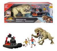 Mattel Jurassic World - The Rebirth Storypack Dinosaur and Human Personnages Movie Dinghy et Distortus Rex et Delgado Isabella et AQ