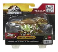 Mattel Jurassic World Transforming Tyrannosaurus Rex et Ankylosaurus 2in1