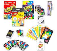 Mattel Lot de cartes Ultimate Simpsons UNO - Lot de 3 jeux UNO pour enfants plus autocollants, plus | Activités Simpsons pour enfants, soirée de jeu en famille