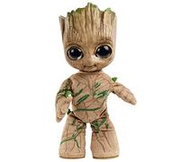 Mattel Marvel Peluche Dansante et Parlante Groot (29 cm) inspiré de la série "Je s’appelle Groot", corps en tissu, à collectionner, Jouet Enfant, Dès 3 ans, HJM23