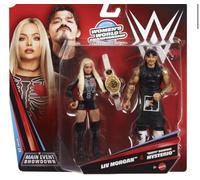 Mattel Mattel WWE Coffret Main Event Showdown 'Dirty' Dominik Mysterio et Liv Morgan, avec 2 Figurines articulées de 15 cm à Collectionner et Accessoire, série 25, JHJ58
