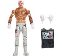 Mattel Mattel WWE Figurine articulée Élite Rey Mysterio de 15 cm à Collectionner avec Accessoires, série 125, 25 Points d’Articulation et Mains interchangeables, JHT67