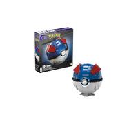 Mega Pokémon Figurine Action Pokéball Géante 12 cm, Jeu De Briques De Construction pour Enfants Et Adultes, Modèle Pokémon À Collectionner avec 299 Pièces, Jouet pour Enfant de 10 Ans et Plus, HMW04