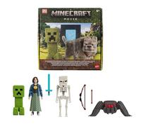 Mattel Minecraft Coffret Rencontres à la Surface avec 4 Figurines articulées et 3 Accessoires, inspiré de Minecraft : Le Film, Jouet à Collectionner, JFR70
