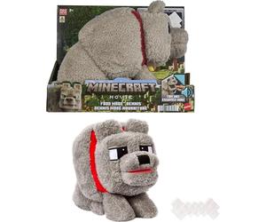 Mattel Minecraft Dennis le Loup Peluche avec action et son de mastication inspiré de Minecraft, le film, JDW26