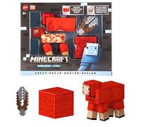 Mattel Figurine articulée Minecraft Mouton Diamond Level 14 cm, design pixélisé, 3 accessoires JCV22