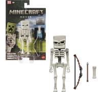 Mattel Minecraft Figurine articulée Squelette de 10 cm avec accessoires, inspirée de "Minecraft : Le Film", JFR60