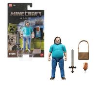 Mattel Minecraft Figurine articulée Steve de 10 cm avec Accessoires, inspirée de Minecraft : Le Film, JFR57