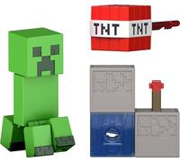 Mattel Figurine Minecraft Creeper Redstone JJR92 – articulée 8 cm avec accessoire