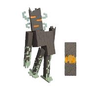 Mattel Minecraft Figurine du Grinceur de 20 cm avec Bloc de cœur et Effets sonores et Lumineux, JKR45