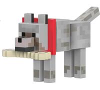 Mattel Minecraft Figurine Loup (14Cm) Collection Diamond Level Avec Accessoires Dont Os Magnétique, À Collectionner, Jouet Enfant, Dès 3 Ans, HLN41