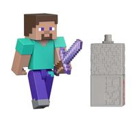 Mattel – Figurine articulée Steve Redstone 8 cm avec accessoire et composant de Redstone JJR85