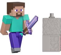 Mattel – Figurine articulée Steve Redstone 8 cm avec accessoire et composant de Redstone JJR85