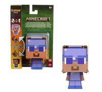 Mattel Minecraft Flippin' Figs Figures avec Fidget Play 2 en 1, Jouet à l'échelle de 9,5 cm avec Grande tête et Motif pixelisé (Les Personnages Peuvent Varier)