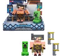 Mattel Minecraft Legends Coffret De 2 Figurines Articulées Avec Chacune Une Fonction D’Attaque Et Un Accessoire, À Collectionner, Jouet Enfant, Dès 4 Ans, GYR99