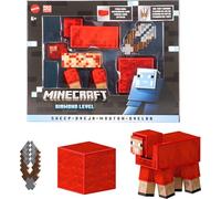 Mattel Minecraft Mouton Diamond Level Figurine articulée à Collectionner avec 3 Accessoires, 14 cm, Design pixélisé, JCV22