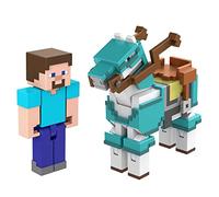 Mattel Pack 2 figurines articulées Minecraft HDV39 – détails pixelisés, à collectionner, dès 6 ans