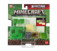 Mattel Jouet Minecraft Redstone - Ensemble piège à piston collant chargé avec figurine d'action