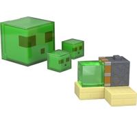Mattel Minecraft Redstone Ensemble de piège à piston collant chargé avec figurine d'action, accessoires et mécanisme de déplacement