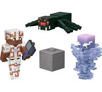 Mattel Minecraft Tricky Trials Set avec 3 figurines d'action, 2 accessoires et changement de couleur, jouet à collectionner à l'échelle de 3,25 pouces