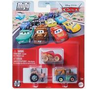 Mattel Cars Mini Racers Lot de 3 véhicules moulés sous pression (tracteur Goin Tippin - Muddy Lightning McQueen Mater Tracteur)