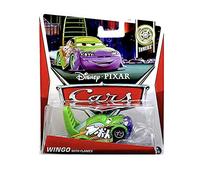 Mattel Pixar Cars Voiture moulée sous pression Wingo avec flammes, petit, rouge, 5,1 x 7,6 x 5,1 cm, à partir de 3 ans