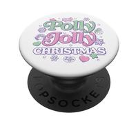 Mattel - Polly Pocket Holidays - Icônes de Noël Polly Jolly PopSockets PopGrip Adhésif