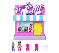 Polly Pocket - Coffret Magasin de Bonbons Pollyville - 2 poupées, 3 accessoires, 3 étages - HNB03