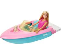 Mattel Poupée Barbie avec son bateau et son chiot