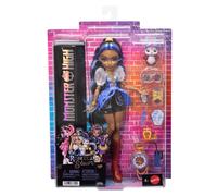 Monster High Poupée Robecca Steam – Chemisier bleu, pingouin Capitaine Penny, 7 accessoires JMB81
