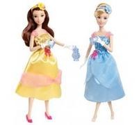 Mattel - poupées cendrillon et belle l'heure du thé G