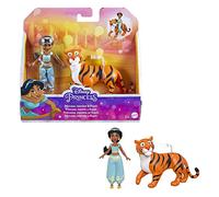 Mattel Princesses Disney Coffret avec mini-poupée articulée Jasmine et figurine de son tigre Rajah, à collectionner, Jouet Enfant, Dès 3 ans, HLW83