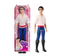 Mattel Princesses Disney Poupée articulée Prince Éric dans sa tenue emblématique avec chemise en tissu, pantalon moulé et bottes moulées, à collectionner, Jouet Enfant, Dès 3 ans, HLV97