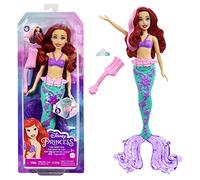 Mattel Princesses Disney Poupée La Petite Sirène Ariel Couleurs avec Cheveux et Queue de sirène Qui changent de Couleur au Contact de l’Eau, Jouet Enfant, Dès 3 Ans, HLW00