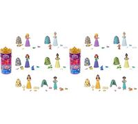 Mattel Princesses Disney Poupée Mystère Royauté Color Reveal, 6 Surprises à découvrir Dont Personnage ami et 4 Accessoires, à Collectionner, Jouet Enfant, Dès 3 Ans, HMB69 (Lot de 2)
