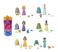 Mattel Princesses Disney Poupée Mystère Royauté Color Reveal, 6 surprises à découvrir dont personnage ami et 4 accessoires, à collectionner, Jouet Enfant, Dès 3 ans, HMB69