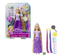 Mattel Princesses Disney Poupée Raiponce Chevelure Conte de fées avec extensions capillaires qui changent de couleur et accessoires de coiffure, Jouet Enfant, Dès 3 ans, HLW18