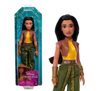 Mattel Princesses Disney Poupée Raya articulée avec tenue, bottes, brassards, longs cheveux noirs à coiffer et accessoires, Jouet Enfant, Dès 3 ans, HLX22