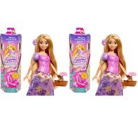 Mattel Princesses Disney Spin & Reveal Coffret avec poupée Raiponce et 11 Surprises, Dont 5 Accessoires, 5 Autocollants et Une scène de Jeu, Jouet inspiré du Film, HTV86 (Lot de 2)