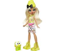 Mattel Sanrio Hello Kitty Figurine Keroppi et poupée Dashleen avec Longs Cheveux Verts et Tenue Tendance, Jouet pour Enfant dès 4 Ans, GWW99
