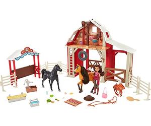 Mattel Spirit l'indomptable - Coffret Centre Équestre Deluxe, poupée Lucky et Cheval Spirit - Poupée - Dès 3 Ans