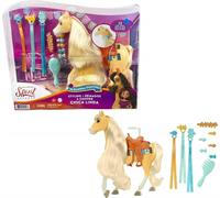 Spirit Spirit L'indomptable, coffret Miradero figurine cheval Chica Linda avec longue crinière à coiffer et accessoires fidèles au film, jouet pour enfant, GXF71